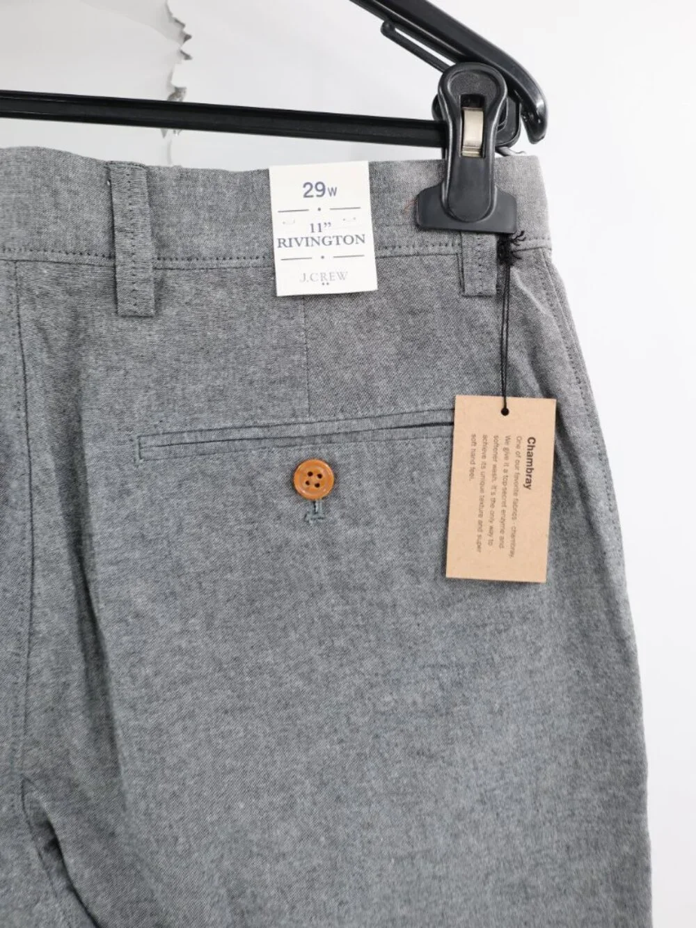 NWT J Crew Shorts mens 29 Gray 11